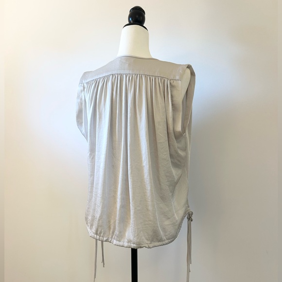 Isabel Marant Etoile Silver Grey Tank, Blouse with Tie Detail - size Large, 40 - Picture 6 of 9